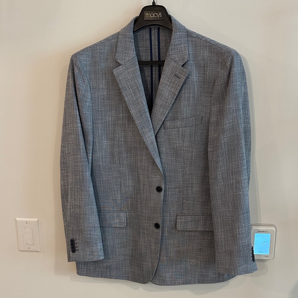 Tommy Hilfiger Light Blue Textured Sport Coat
